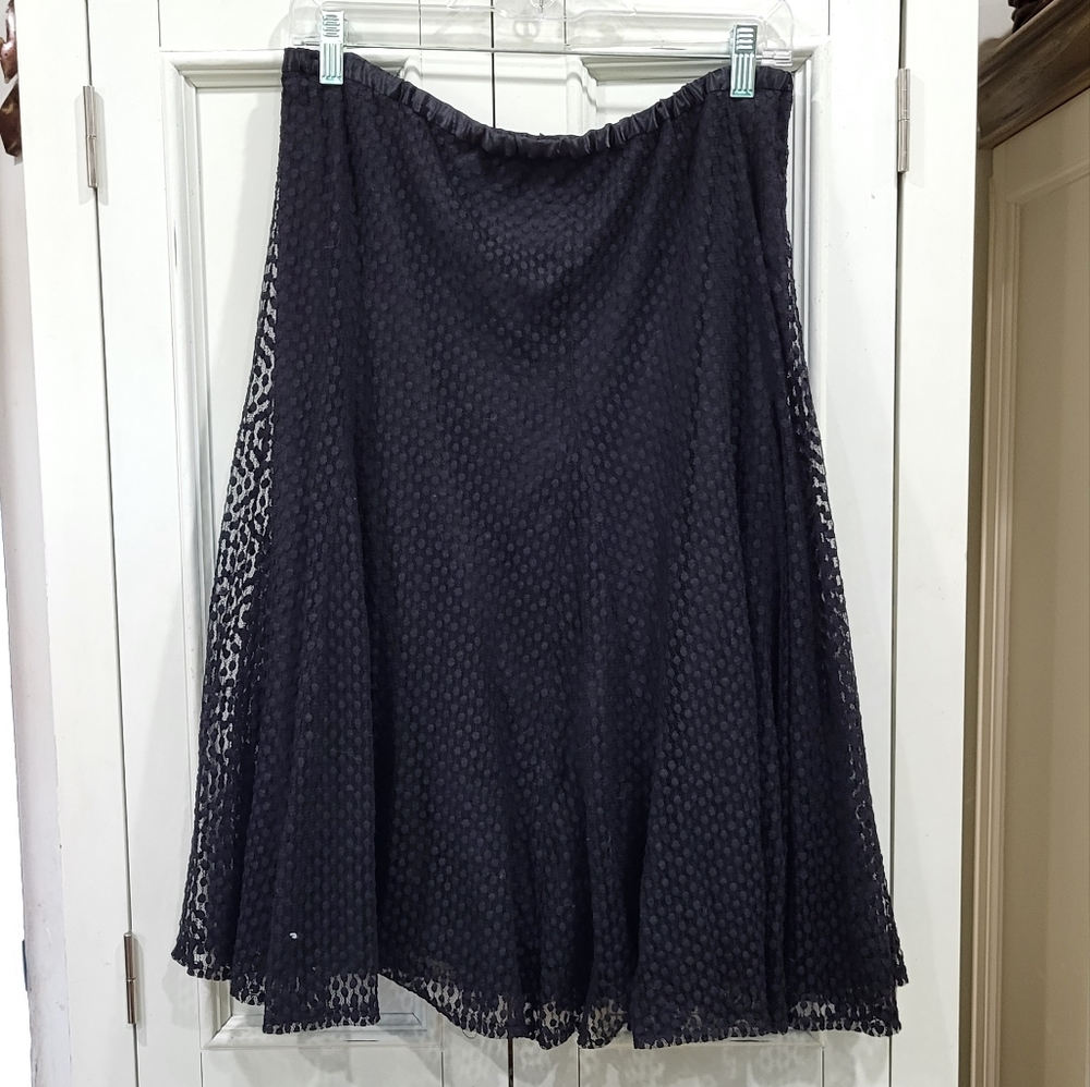 Coldwater Creek Black Netting skirt